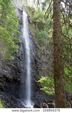 Plodda Falls Is A Waterfall 5 Km Southwest Of The Village Of Tomich, Near Glen Affric, In The Highla
