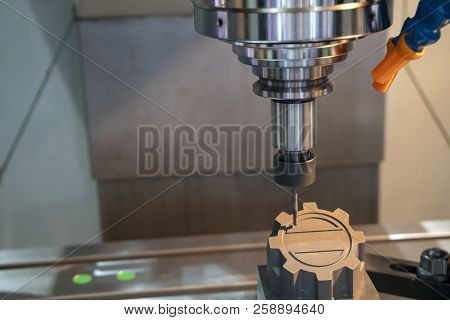 The Cnc Milling Machine Cutting The Graphite Electrode  By Solid Ball End Mill Tool.mold Manufacturi