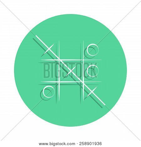 Tic-tac-toe Game Icon In Badge Style. One Of Toys Collection Icon Can Be Used For Ui, Ux