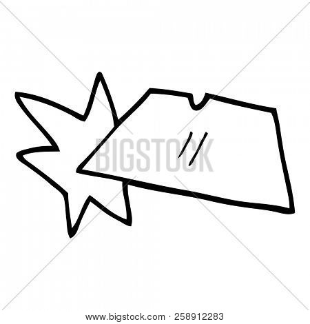 line drawing cartoon shiny razorblades