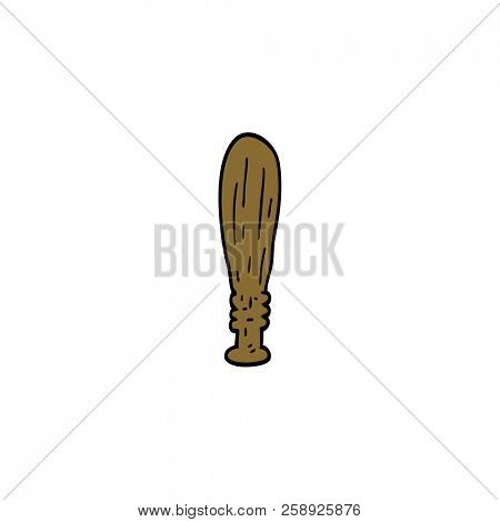 cartoon doodle wooden truncheon