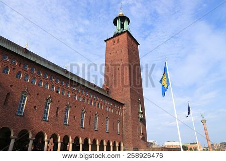 Stockholm City In Sweden. Stadshuset - City Hall.