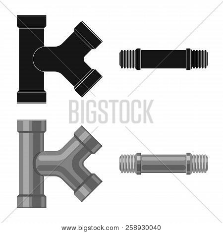 Vector Design Of Pipe And Tube Icon. Set Of Pipe And Pipeline Stock Vector Illustration.