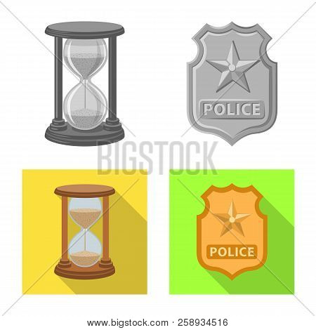 Vector Illustration Of Law And Lawyer Logo. Set Of Law And Justice Vector Icon For Stock.
