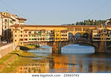Ponte Vecchio ponte sul fiume Arno, Firenze, Toscana, Italia