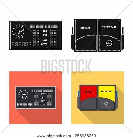 Vector Design Of Soccer And Gear Icon. Collection Of Soccer And Tournament Vector Icon For Stock.