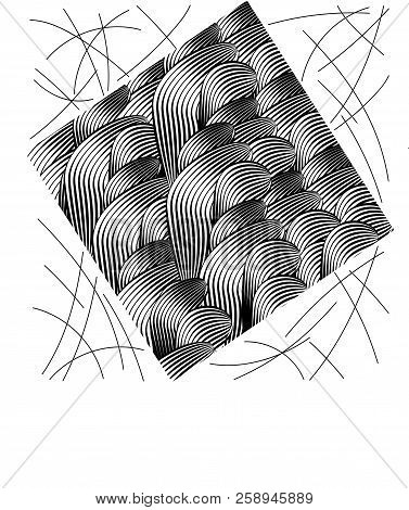 Modern Abstract Geometric Black And White Background.