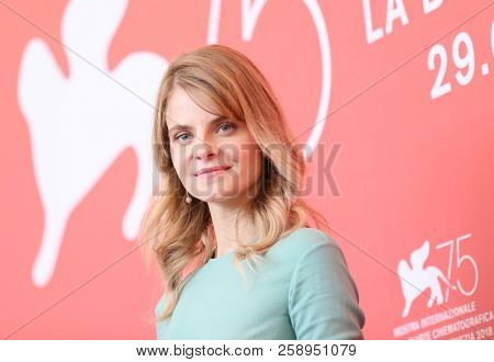 Juli Jakab attends 'Napszallta (Sunset)' photocall during the 75th Venice Film Festival at Sala Casino on September 3, 2018 in Venice, Italy. 