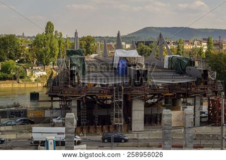 Stuttgart,germany - September,15,2018: Bad Cannstatt Within The Infamous Project Stuttgart21 The Cit
