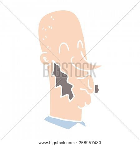 cartoon doodle man with side burns
