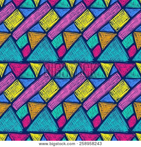 Ethnic Doodles Pattern. Tribal Print. Simple Sketch Background. Aztec. Abstract Geometric Fabric. Cl