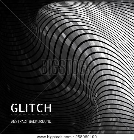 Abstract Mochrome Background. Optical Illusion Of The Motion Of Geometric Shapes.