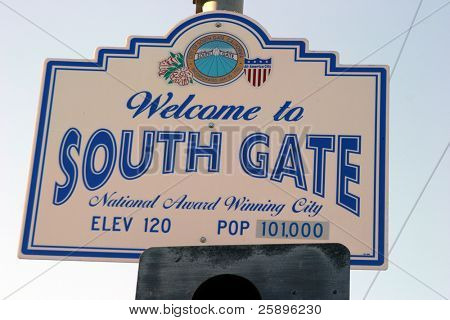 เครื่องหมายประชากรเมืองสำหรับเมือง southgate