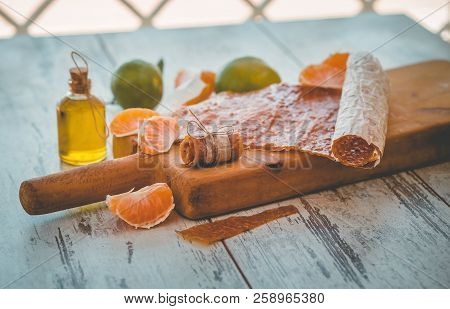 Mandarine Pastila On A Wooden Board 2