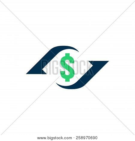 Money Transfer Icon. Chargeback Contour Sign. Quick Fund Cash Back Symbol. Currency Exchange Refinan