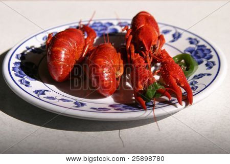 Вареная рыба Craw в китайский ресторан