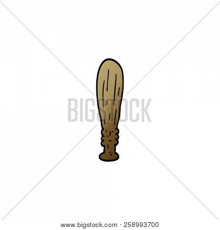 cartoon doodle wooden truncheon