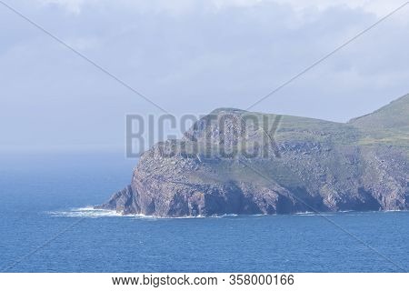 Beautiful Aerial View Of Beginish Island. Locations Worth Visiting On The Wild Atlantic Way. Scenic 