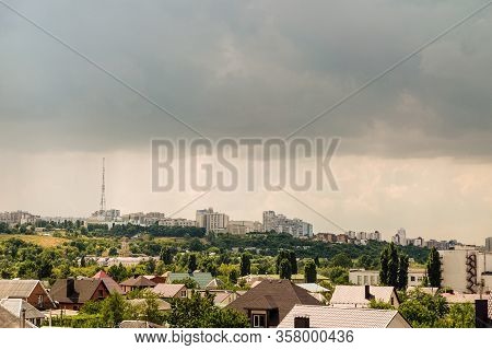 View Of The Southern Residential Area Kharkovskaya Gora And Tv Tower From The Side Eastern Industria