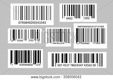 Barcodes Collection. Vector Code Information. Industrial Coding Information.