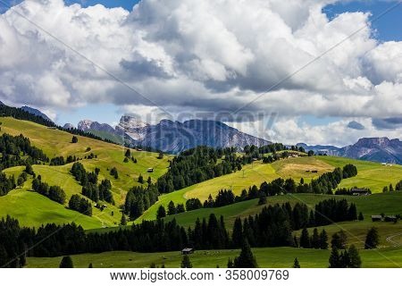 View Of Seiser Alm In The Dolomites In Summer