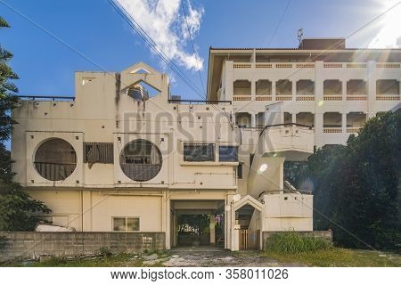Geometric Shapes Of Housing Complex In The Vicinity Of The American Village In Chatan City Of Okinaw