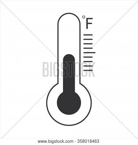 Temperature Flat Vector Icon. . Weather, Hot And Cold Climate For Web Site, Mobile App Design.
