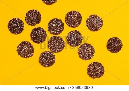 keto flax crackers, top view