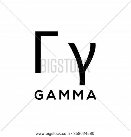 Gamma Greek Alphabet Icon Vector Template Design Trendy