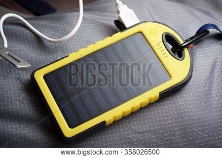 Portable solar cell for nature excursions.
