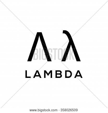 Lambda Greek Alphabet Icon Vector Template Design Trendy