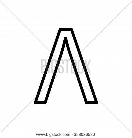 Lambda Greek Alphabet Icon Vector Template Design Trendy