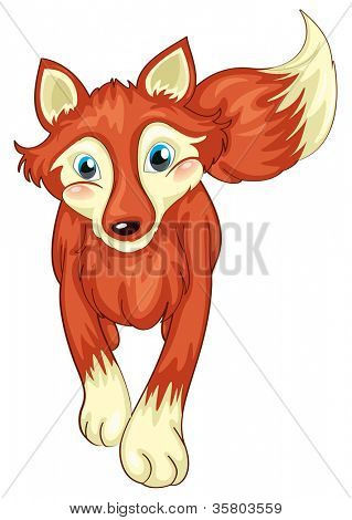 Abbildung von einem Fuchs auf weißem Grund