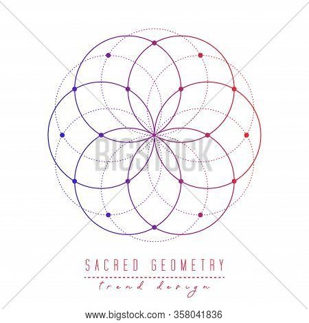 Sacred Geometry Vector Design Elements. Alchemy, Religion, Philosophy, Spirituality, Hipster Symbols