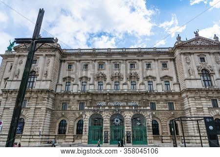 Vienna, Austria - March 2020: Museum Of Ethnology Architecture - The Weltmuseum Wien In Vienna Is Th