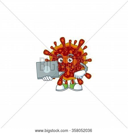 Smart Student Of Deadly Coronvirus Using A Laptop