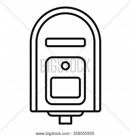 Full Mailbox Icon. Outline Full Mailbox Vector Icon For Web Design Isolated On White Background
