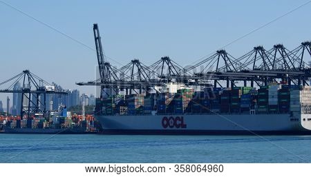 Kwai Tsing, Hong Kong 29 November 2019:  Kwai Tsing Container Terminals