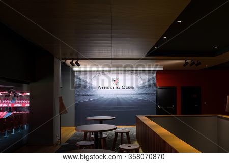 Bilbao, Spain, July 29, 2018: Interiors Of The San Mames Football Stadium In Bilbao, Basque Country,