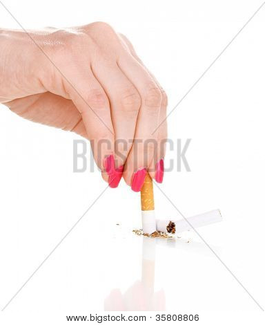 Colocando para fora isolateed de bunda de cigarro em branco