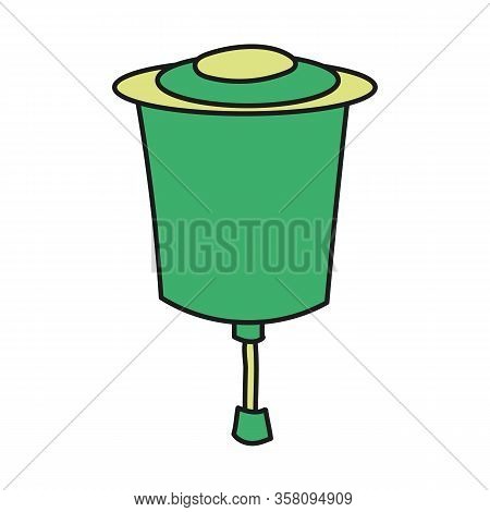 Simplified Colored Vector Illustration Of A Rular Washbasin On A White Background.