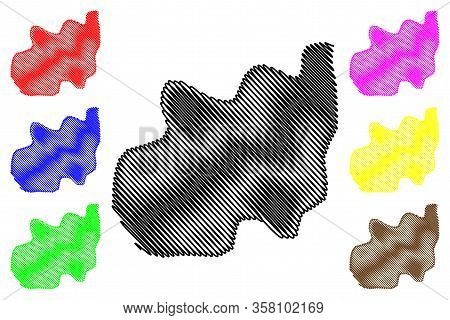 Rosoman Municipality (republic Of North Macedonia, Vardar Statistical Region) Map Vector Illustratio
