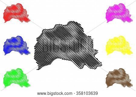 Tetovo Municipality (republic Of North Macedonia, Polog Statistical Region) Map Vector Illustration,
