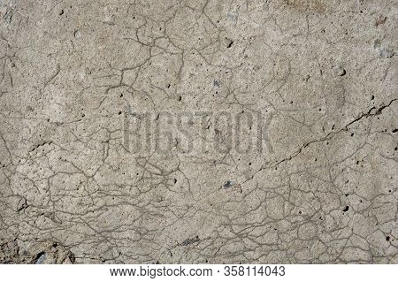 The Texture Of The Old Concrete That Is Being Unloaded