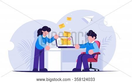 People Send Receive Image & Photo (Free Trial) | Bigstock