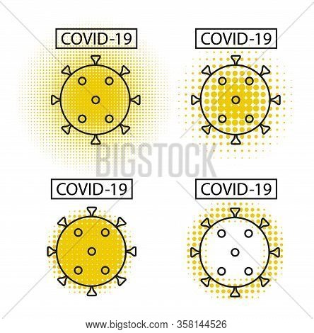 Icon Coronavirus.the Spread Of The Virus. Flu Infection. Airborn Virus Spread.