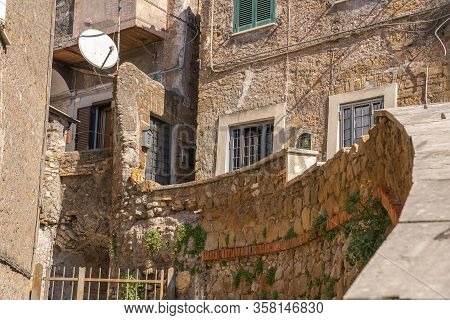 Cityscape In The Old Town Of Tivoli In Lazio, Italy