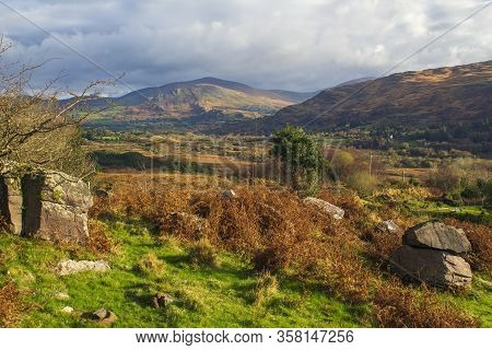 View To Barraboy Mountain In Shehy Mountains Range On The Border Of Counties Cork And Kerry,ireland.