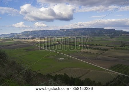 View Of The Panorama Of Marmilla From Las Plassas Castle