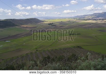 View Of The Panorama Of Marmilla From Las Plassas Castle